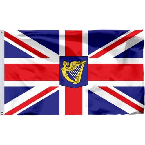 British Lord Lieutenant Ireland Flag 150X90cm (3x5FT) 120g 100D Polyester Double Stitched High Quality Banner Free Shipping