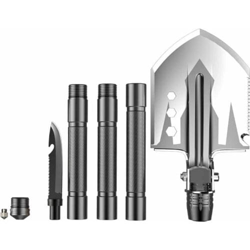 Engineer Shovel Multifunctional Outdoor Folding Shovel Military Knife Shovel Camping Supplies Survival Whistle Self-defense Suit