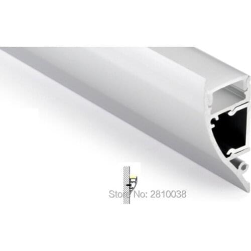 50 X 2M Sets/Lot Wall washer aluminum profile led lighting Semi-lune shape aluminium led extrusion for wall upside light