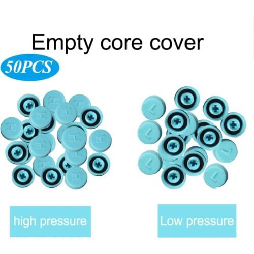 50Pcs Car Air Conditioner 134a Valve Cap High Low Side Cap Dust And Leak Proof Cover Conditioning Pipeline Replacement A/C Valv