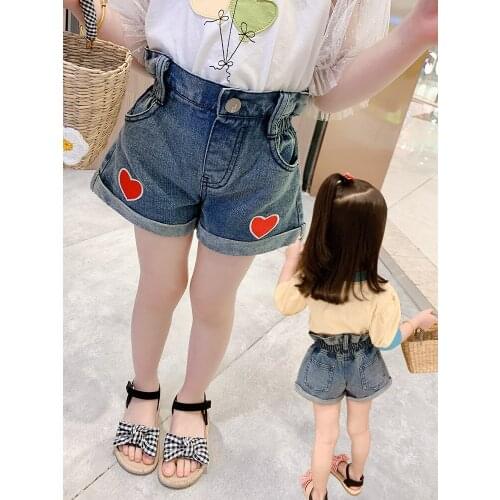 Summer Girls High Waist Denim Shorts Kids Hot Pants Childrens Pants Girls rousers Button Cool Girl Clothes Kids Shorts