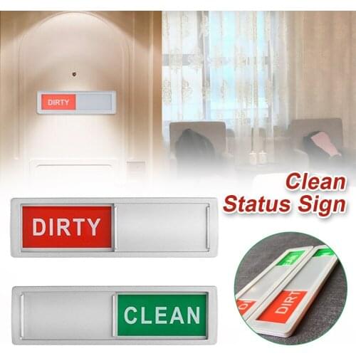 Room Cleaning Tips Cleanliness Signs Hotel Magnetic Signs Acrylic Dishwasher Magnet Clean Dirty Sign Home Room Decoration