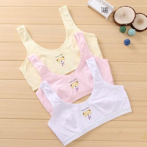 Girls underwear development period cotton sports vest elementary and middle school students without steel ring underwear