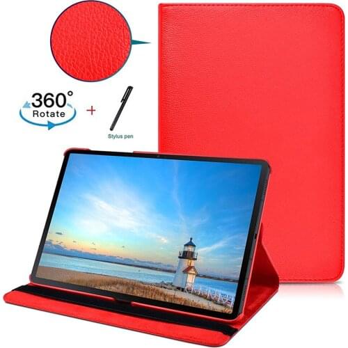New 360 Rotation Flip PU Leather Sleeve Case For Samsung Galaxy 2020 Tab S7 Plus 12.4" T970/T975/T976 Tablet Cover + Free stylus