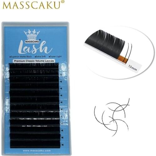 New Design 12rows/case 8-20mm Faux Mink individual eyelashes low price eyelash Black lash extension korean volume cilia lashes