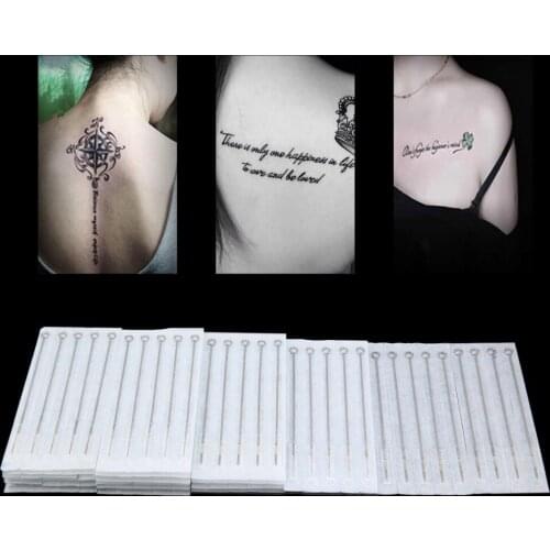 100Pcs Disposable Tattoo Needles Assorted Sterile Tattoo Needle Set For Makeup Tools 1RL 3RL 5RL 3RS 5RS 5M1 5F