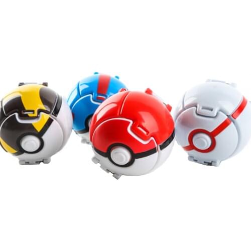 Original Takara Tomy Pokemon Pop-up Poke Ball Pikachu 7cm PVC Action Figure Toy for Kids Christmas Gi