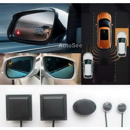 For Skoda Yeti Octavia Superb Rapid Fabia Kodiaq BSD BSM blind spot Radar detection 24GHZ Microwave Sensor Mirror light alarm