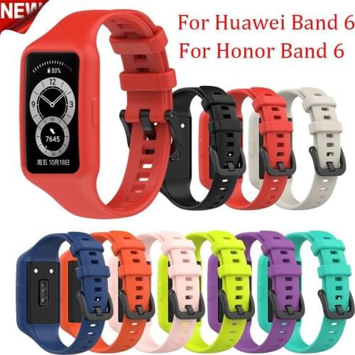 Bracelet for Huawei Band 6/6 Pro Strap New Replacement Silicone Wrist Watch Band For Honor Band 6 Watch Strap Smart Accessories