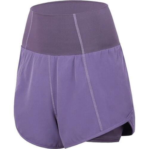 Summer Running Shorts Women 2 In 1 Marathon Quick Dry Shorts Gym Loose Sport Breathable Solid Yoga Elastic Pants Biker Leggings