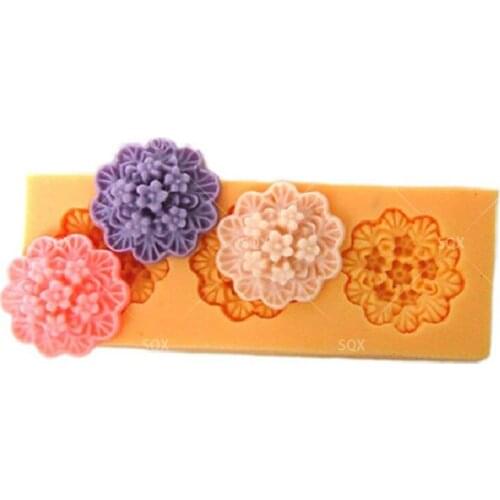Mini Flower Shape Shaped Silicone Mold Fondant Mould Cake Decorating Baking Tools Kitchen Accessories SQ15166