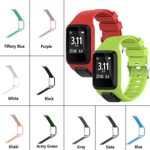 Silicone Band Watch Strap Wristband Bracelet For TomTom Runner 2 / 3 Spark/3 Sport GPS Smart Watch Replacement Bracelet