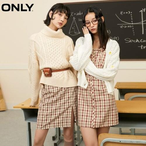 ONLY spring puff sleeve waist square collar little fairy skirt dress female | 120307234