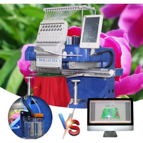 1 head automatic computer embroidery machine price with big size embroidery area