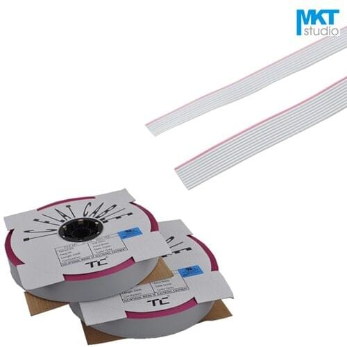 1Pcs 1Meter 1.27mm Pitch Flat Ribbon Cable For 2.54mm FC IDC Shrouded Box Header Sample 6P 8P 10P 12P 14P 16P 18P 20P