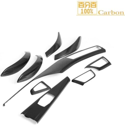 100% Carbon 2012+ Auto Accessories Interior Trims Carbon Fiber 9pcs For F30
