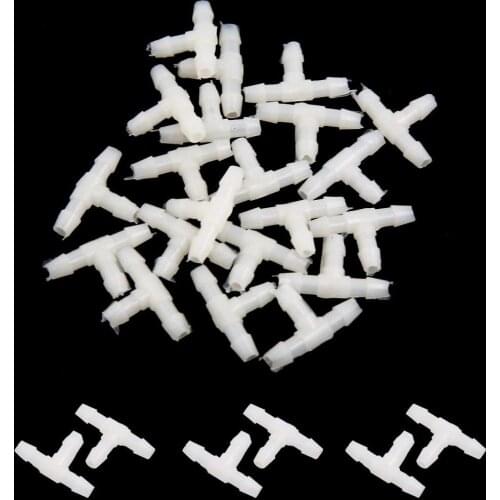 20PCS 3mm Inner Dia T Piece Hose Joiner Plastic Pipe Splitter Connector for Car