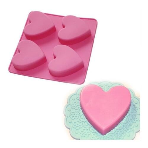 4-cavity Soap Muffin Cookies Silicone Mold for Homemade Moulds