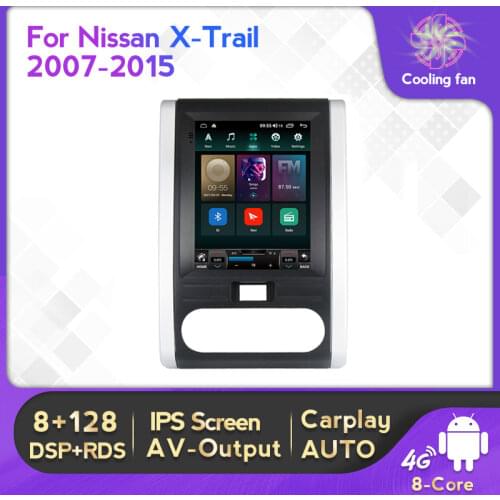 6+128G DSP Android 11 Car Multimedia Player Radio With Screen For Nissan X - Trail X Trail 2 T31 2007 - 2015 For Tesla Style