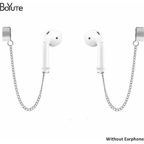 BoYuTe New Arrive Earphone Anti-lost Ear Clip Chain Ear Cuff Titanium Steel Women Men Earrings Jewelry Accessories