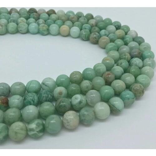 6-12mm Wholesale Natural Stone Round Green Quartz Bracelet Necklace Stone Bead Gem Jewelry Making DIY