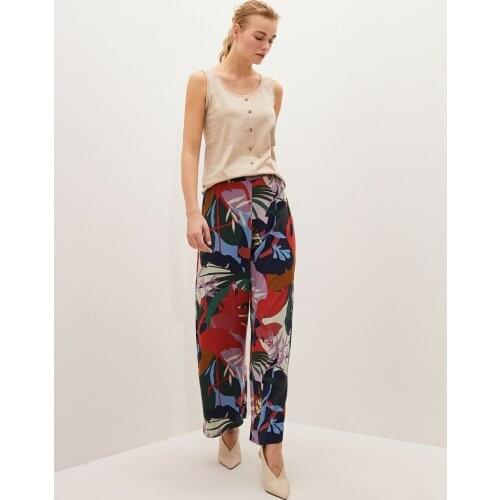 Elastic Waist Printed Viscose Women Trousers Spring Summer Casual HighWaist Comfortable Pants StreetWear 2021 Outfits Sweatpants