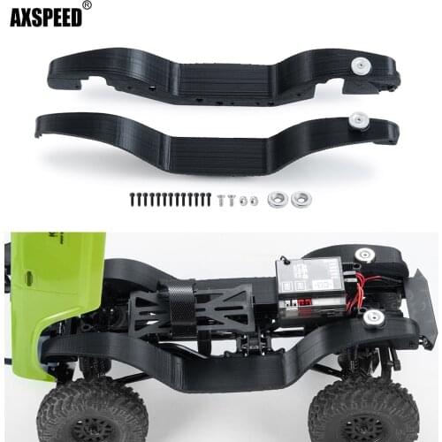 AXSPEED Black Plastic Mud Flaps Fender Front & Rear Body Shell Parts for 1/24 Axial SCX24 90081 RC Crawler Car