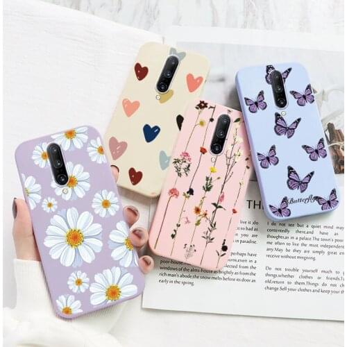 For Oneplus 7 Pro Cases 6.64" Cute Butterfly Flower Soft Silicon Phone Coque For Oneplus 7pro Cover Protective Back Cover Fundas