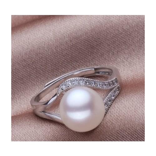 The natural pearl ring [10mm] black pearl powder ring can adjust the size of non marking