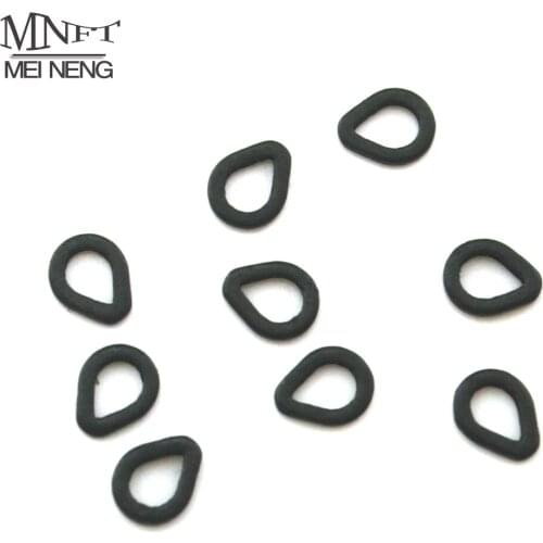 MNFT Carp Fishing Swivels Pear Type Rig Ring Alloy Connector Matt Black Rig Loop Carping Terminal Accessories S M L Size Choices
