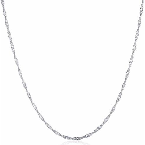 Fashion white alloy necklace hot ripple DIY jewelry chain with environmentally friendly alloy womens chain