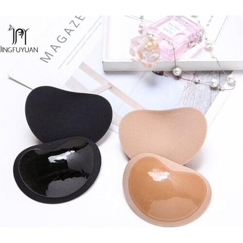 Fashion Swimsuit Bra Insert Pads Adhesive Silicone Breast Pad Bikini Push Up Bras Pads Heart Shape Women Sexy Breast Enhancer