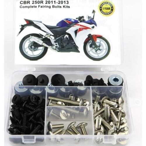 Fit For Honda CBR 250R CBR250R 2011 2012 2013 Motorcycle Full Fairing Bolts Kit Clips Nuts Body Screws Fasteners Steel