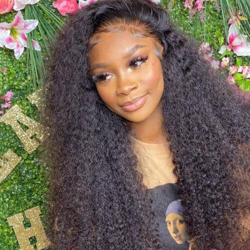 Deep Wave Frontal Wig Water Wave Lace Front Wig Full Lace Human Hair Wigs For Women Human Hair 40 Inch Hd Curly Human Hair Wig