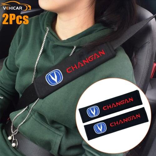 VEHICAR 2PACK Car Seat Belt Cover For CHANGAN Auto Safety Belt Cover Driver Shoulder Protector Vehicle Accessories Universal
