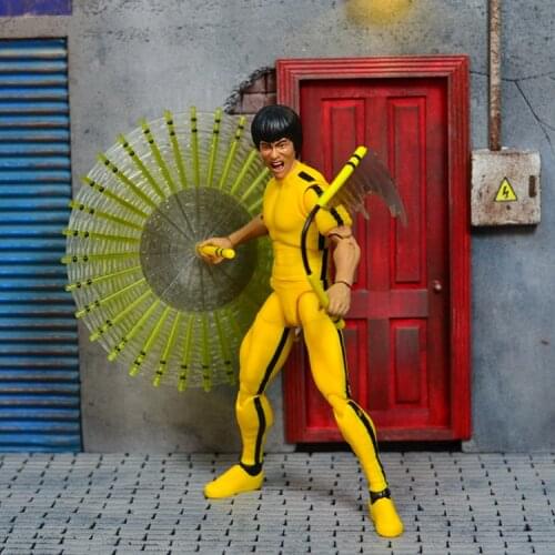 Genuine Hasbro Marvel Superhero DST Diamond Bruce Lee Death Game Movie Collection Series 7inch Action Joint Movable Figure Model
