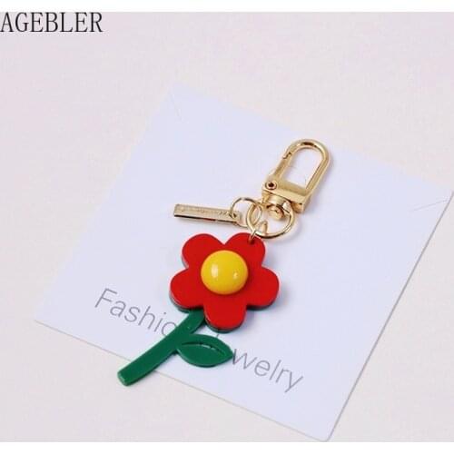 Korean Retro Mosaic Flower Key Chain Airpods Pendant Bluetooth Headset Accessories Bag Accessories Car Pendant Keychain