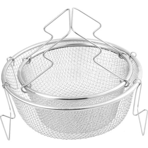 Tableware Fryer Handle Strainer Colander Mini Tool Home Stainless Steel French Fries Basket Kitchen Portable Snack Cooking