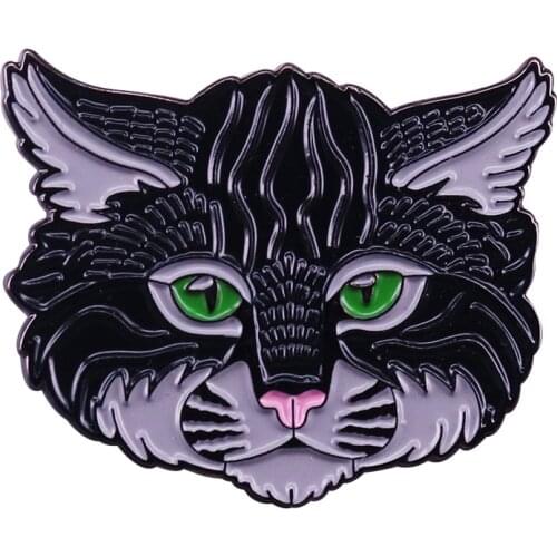 Scottish wildcat brooch cute illustration art collection