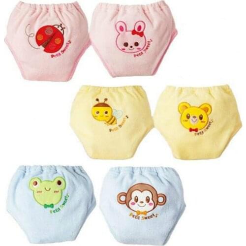 Lovely waterproof 5Layers baby potty training pants diaper panties infant underwear underclothing 6pcs/lot Cartoon Pattern 100