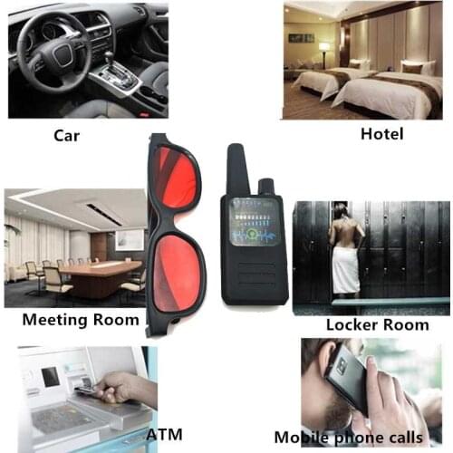 Highly sensitive M003 RF Signal detector Bug Anti-spy Detector Camera GSM Audio Bug Finder GPS Scan GPS Signal Lens Scan glasses