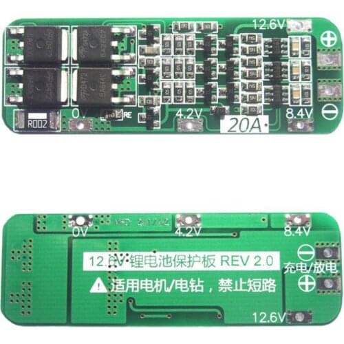 1Pcs 3S 20A 10A 12.6V Charging Protecting Balancer Module 3S 18650 Lithium BMS Charger Protection Battery Board W5S1