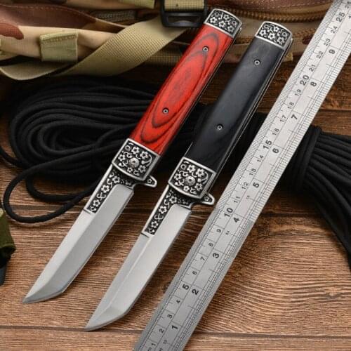 1PCS Outdoor Pocket Folding Knife Mini Wilderness Survival Hunting Knife EDC Tool Self Defense Kitchen Fruit Knife