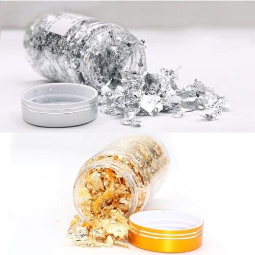 1PCS Gold Decorative Dishes Chef Art Cake Decorating Tools Chocolates Edible Grade Genuine Gold Leaf Schabin Flakes 2g 3g