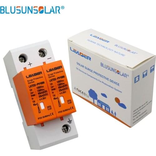 100 pcs/lot 2P DC1000V 20/40KA DC Surge Arrestor Protective Device for Solar System Protection