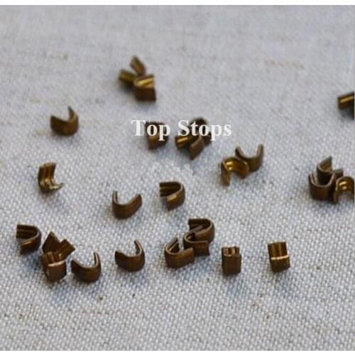 200pcs/lot 3# Zipper Top Stops -200pcs Solid Brass zip accessory Stop the Sliders Leathercraft free shipping HOT