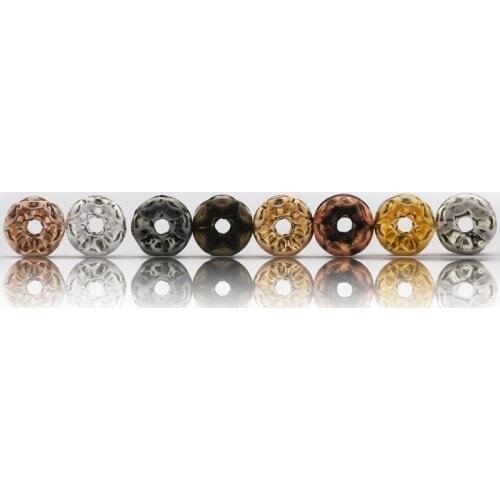 50/100pcs Metal Lace Crystal Rhinestone Loose Beads For Needlework Handmade Fashion Clothing Decoration Accessories