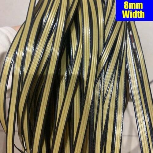 500g Light Gold Black Gradient Flat Synthetic Rattan Material Roll Home Handmade Decor Knit Repair Furniture Chair Table Basket