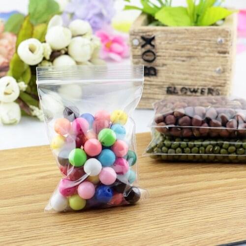 500pcs 12x17CM Zip Lock Bags Clear Poly Bag Reclosable Plastic Middle Bag Gift Candies Packing Bags
