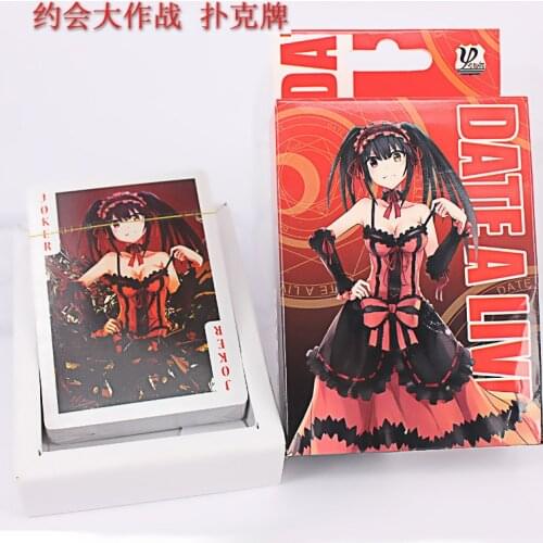 Anime Date a live Poker Cards Board Game Cards With Box anime toy